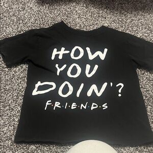 Black Kids T-Shirt with White Print